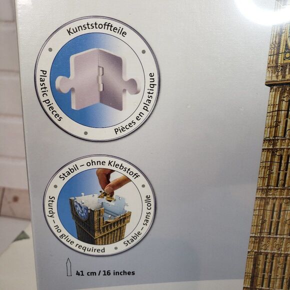 NEW Ravensburger 3D Big Ben Puzzle 216 pieces Sealed - Picture 3 of 7